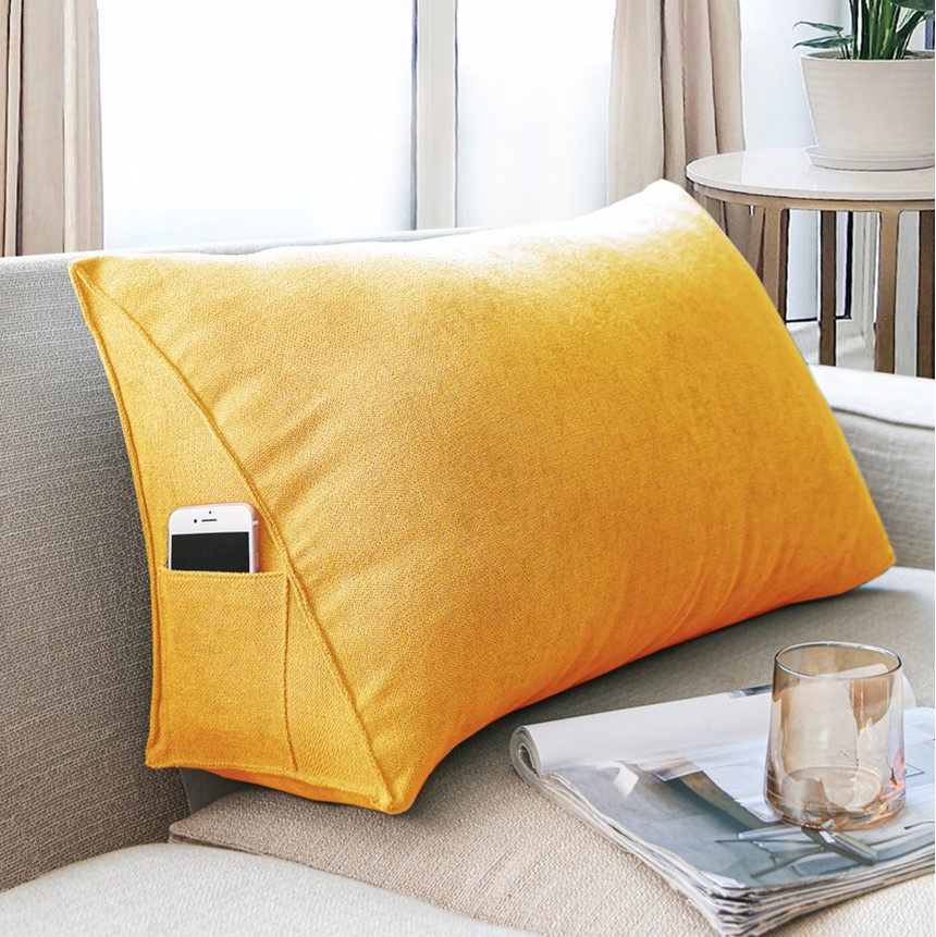 등받이쿠션 허리베개 요추전만 허리디스크 쇼파 침대 등쿠션 삼각 받침대 큰베개