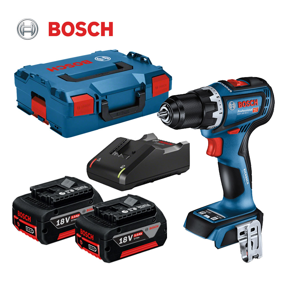 보쉬 충전 드릴 드라이버 GSR18V-90C 5.0Ah 배터리 2개