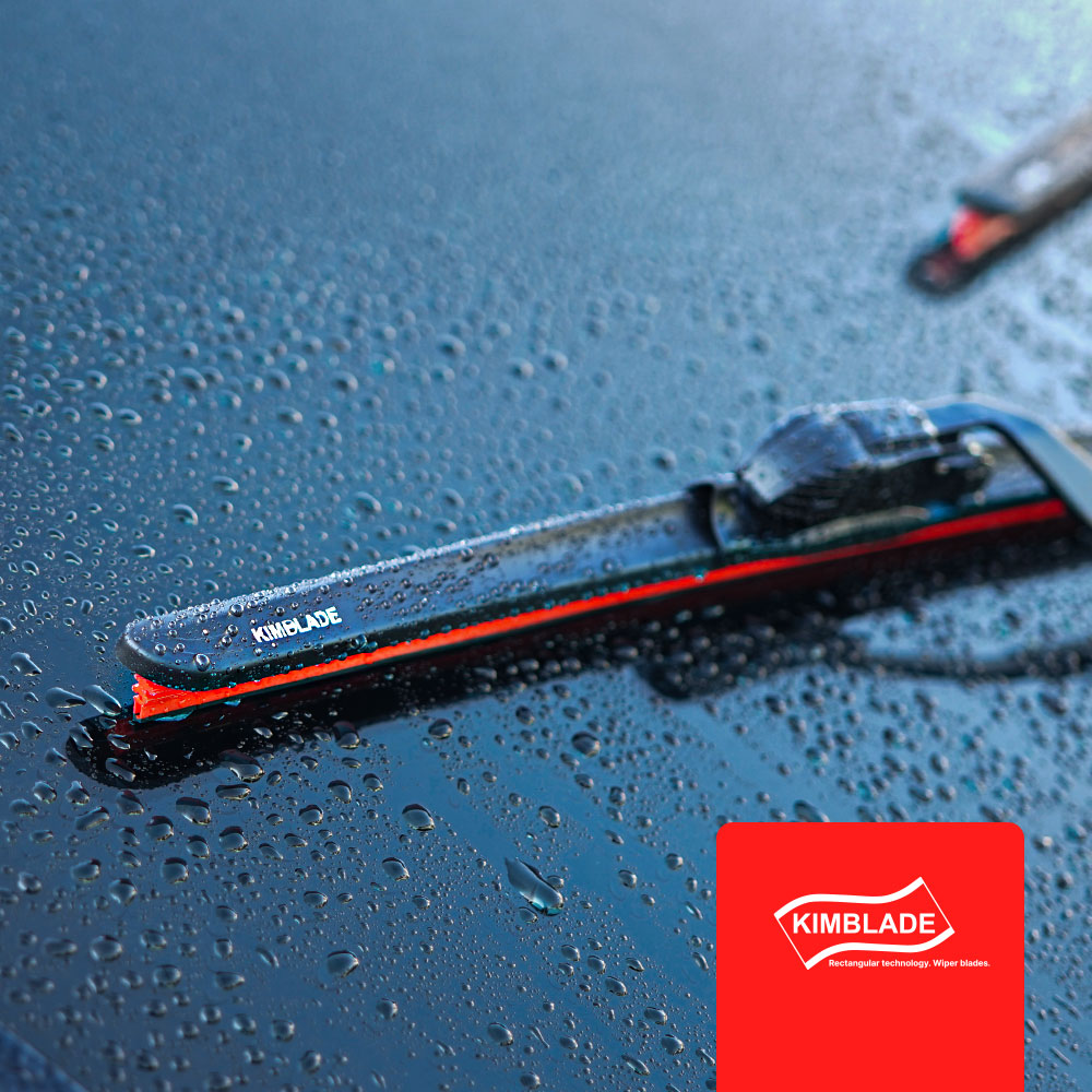 킴블레이드 레드 사각날 컬러 발수코팅 실리콘 와이퍼 자동차 후크 300mm KB9P 제품 이미지