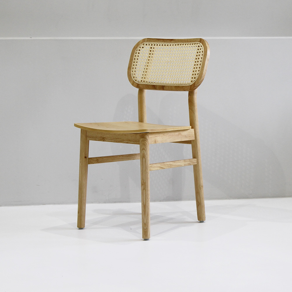 자야캠핑 카야니 천연 원목 카페 라탄 식탁 의자 4COLOR