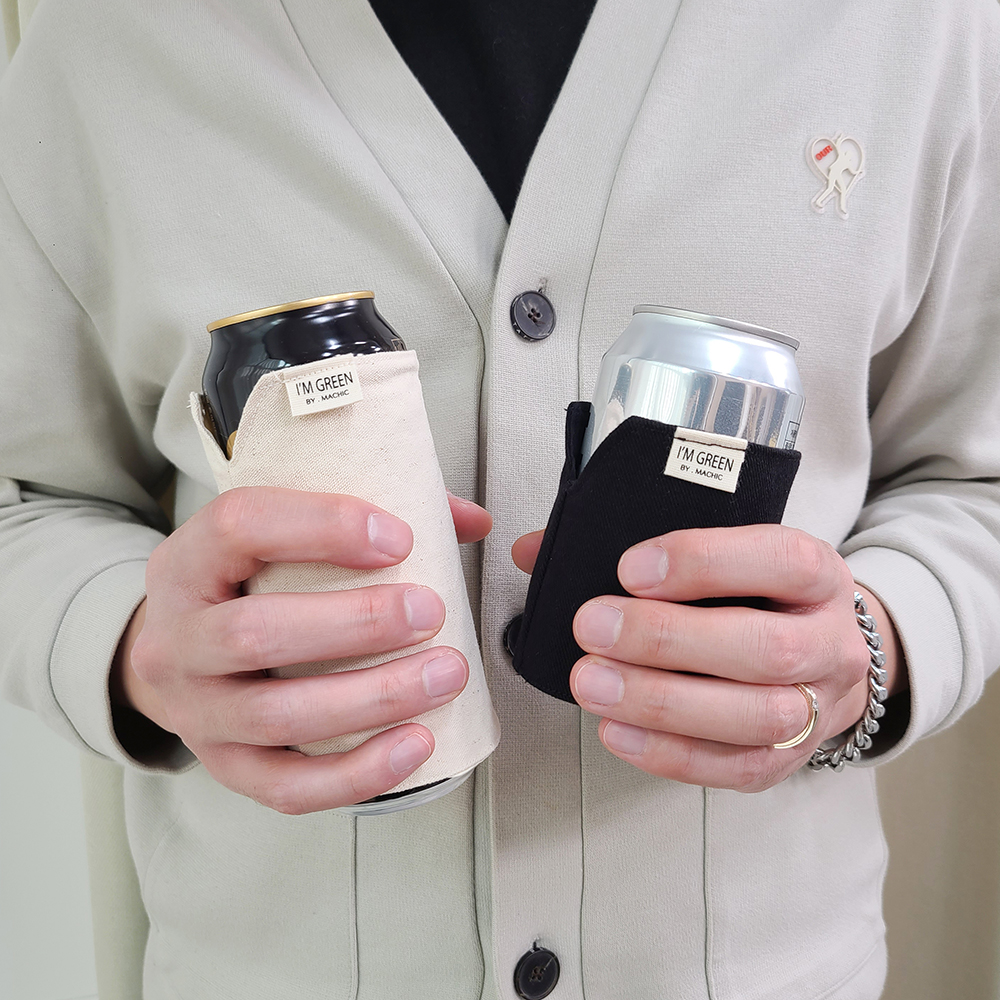 고급수제 캔홀더 캔시머홀더 캔슬리브 캔맥주커버 에코감성 - 상품 이미지