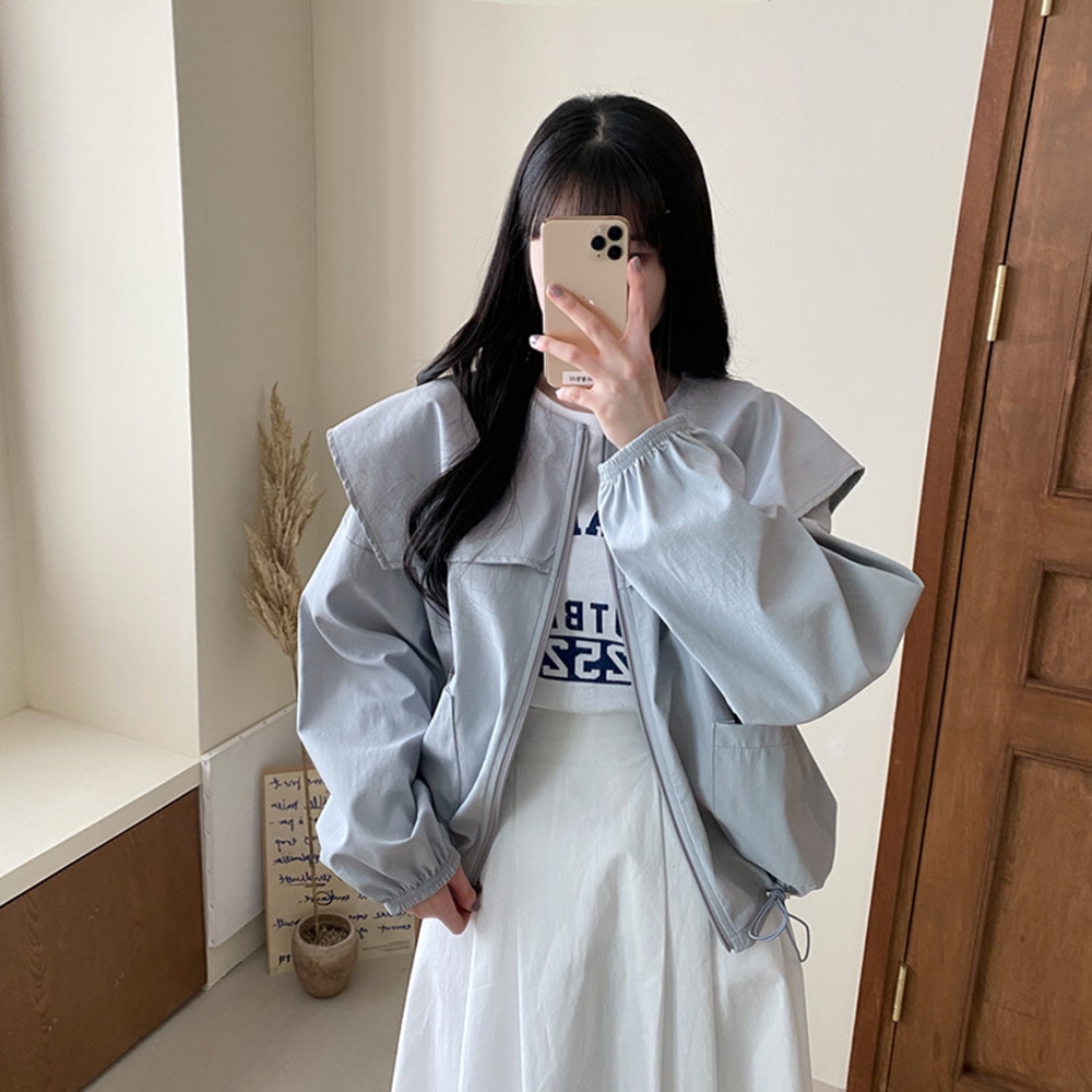 세일러 세라 빅카라 허리스트링 집업 점퍼 아우터 이미지 3