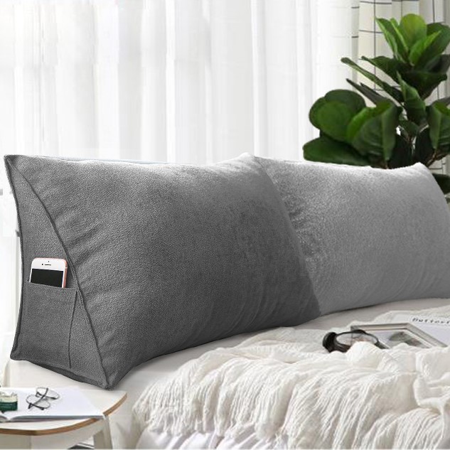 등받이쿠션 허리베개 요추전만 허리디스크 쇼파 침대 등쿠션 삼각 받침대 큰베개