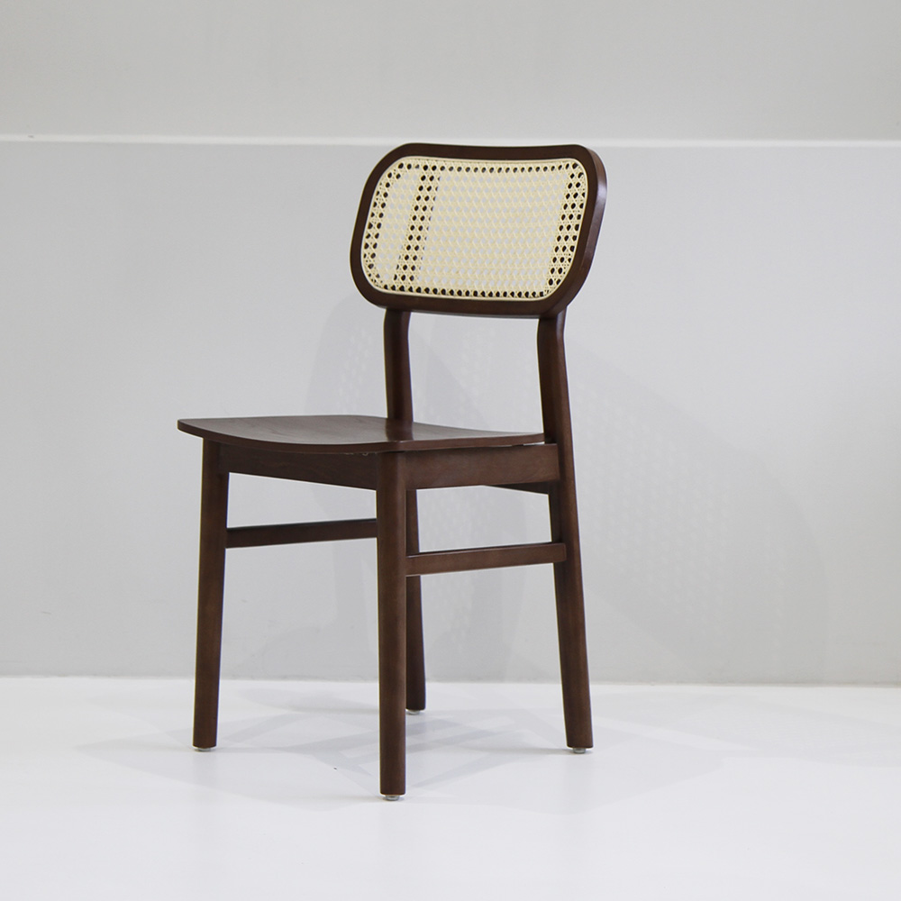 자야캠핑 카야니 천연 원목 카페 라탄 식탁 의자 4COLOR