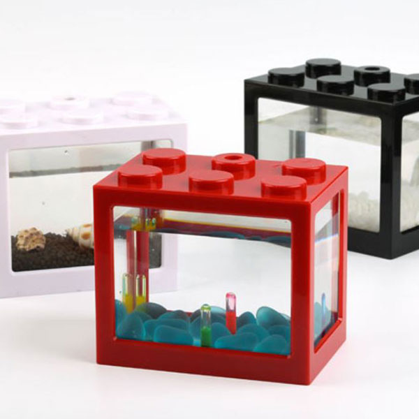 일반형 블럭어항 중형 미니 수족관 구피 물고기 베타 마리모 키우기 치어통 제품 이미지