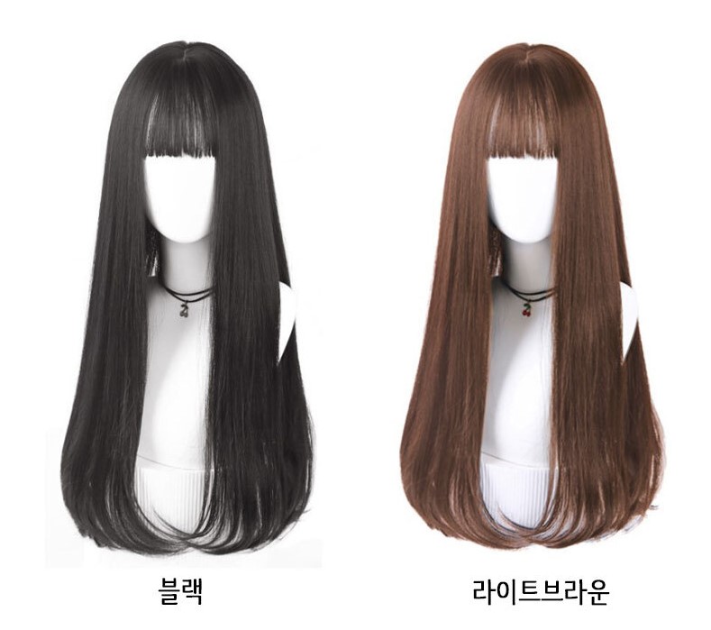 덧가발 티안나는 반가발 앞머리 롱가발 긴생머리 롱C컬 웨이브 여자 여성 - 상세 이미지 3