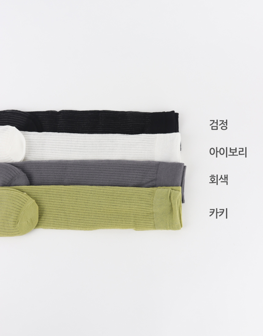 세로 줄무늬 시스루 니삭스  봄 여름 양말 814 상세 이미지 24