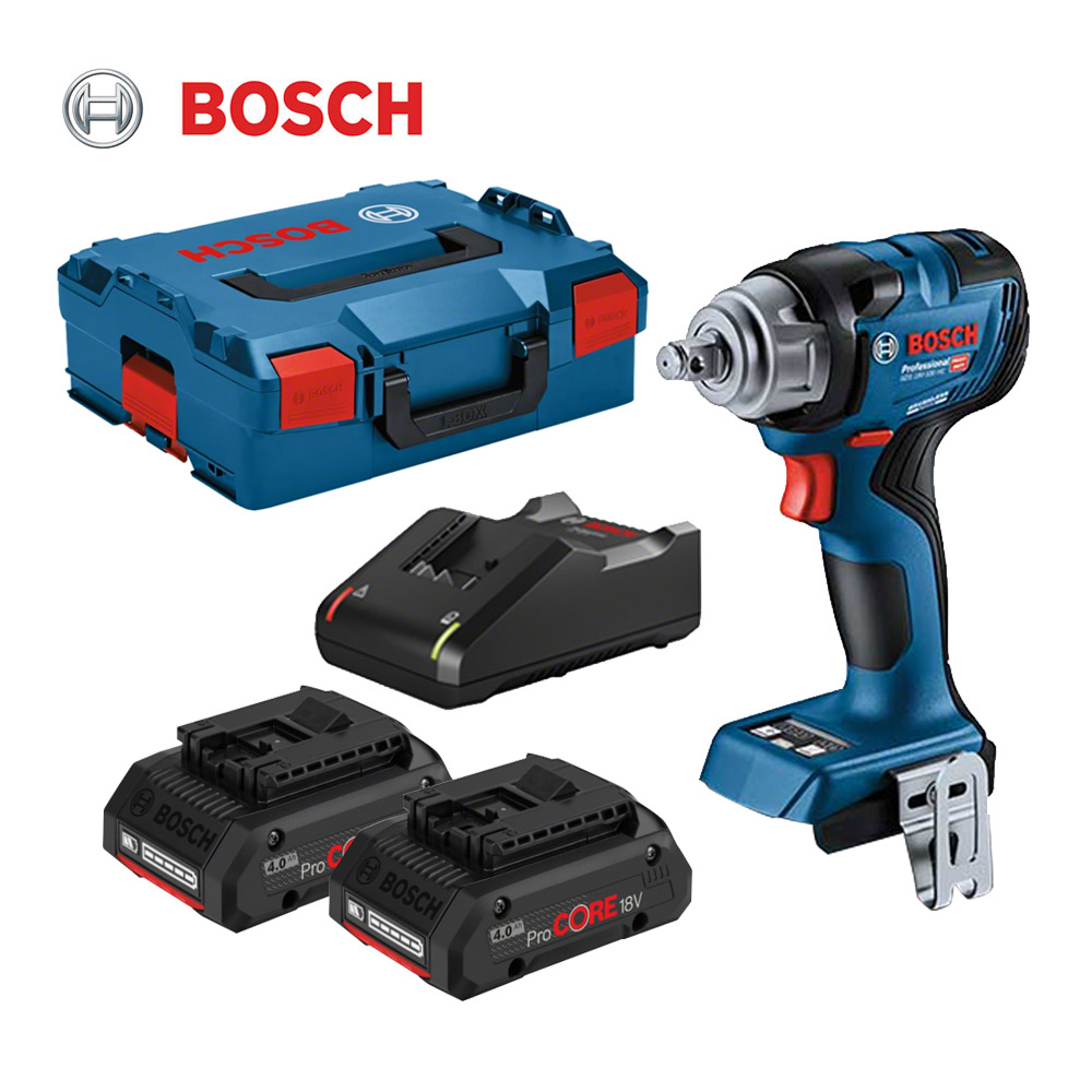 보쉬 충전 임팩트 렌치 GDS18V-330HC 4.0Ah 배터리 2개