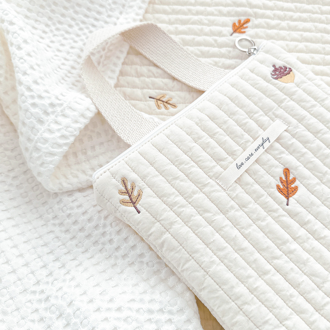 마롤로뜨 100수 누빔 손잡이 파우치 순면 국민 기저귀 가방 아기 미니 이너백 살랑데이지