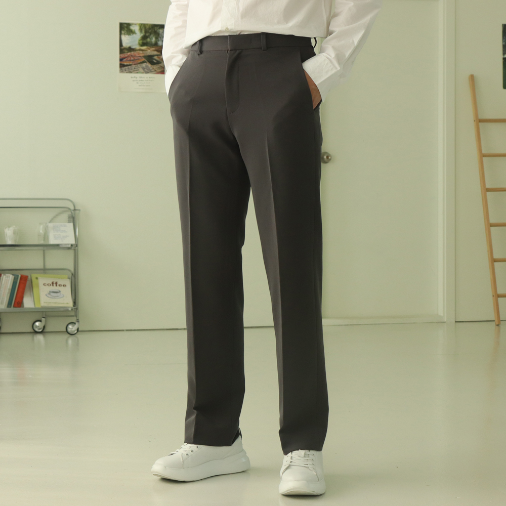 남자와이드슬랙스 링클프리 부츠컷 통큰바지 남자슬랙스 - 상세 이미지 2