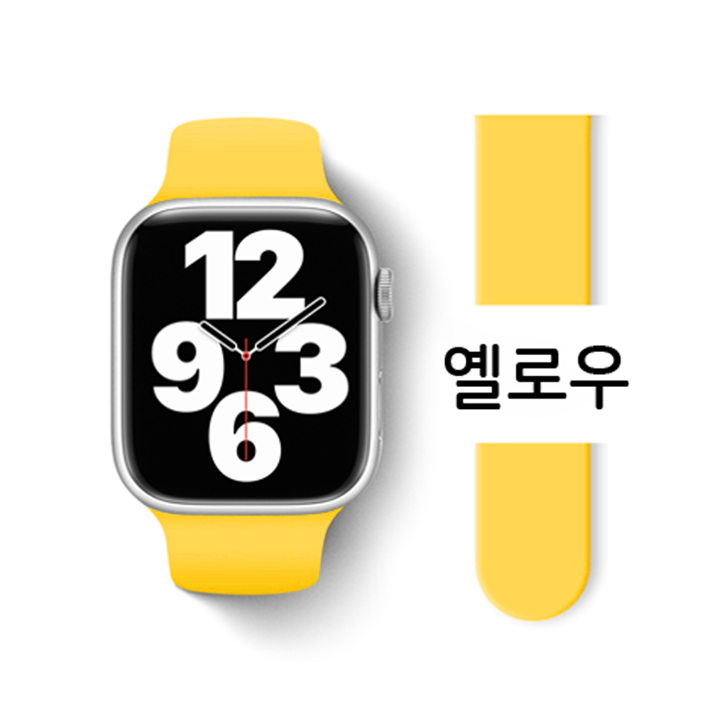애플워치 8 7 6 SE2 SE 호환 시계줄 실리콘 스트랩 밴드 - 상세 이미지 2