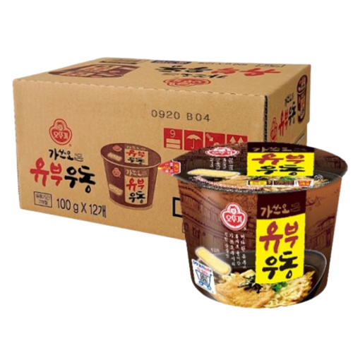 오뚜기 가쓰오 유부우동 컵라면 100g 12개 : 스마트바잉