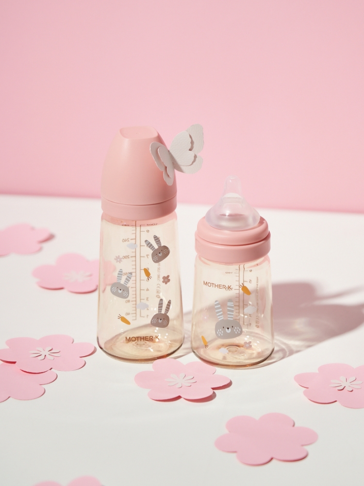 마더케이 신생아 PPSU 젖병 배앓이방지 (노꼭지) 180ml, 1개, 토끼 블라썸 - 상세 이미지 2