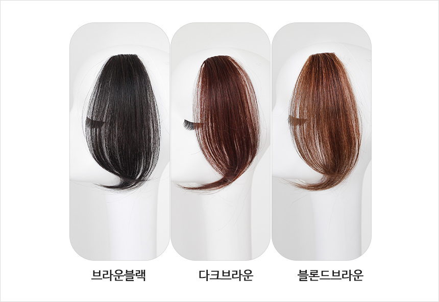 인모 슬림 긴 앞머리 2P 세트 옆머리 가발 자연스러운 연출 - 상세 이미지 2