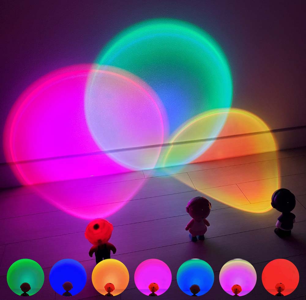 젤센 우주아이돌 썬셋 LED 무선 조명 램프 / RGB 7가지 색상 / 노을 무드등 캠핑 차박 인테리어 캐릭터 디자인 특허 - 상품 이미지