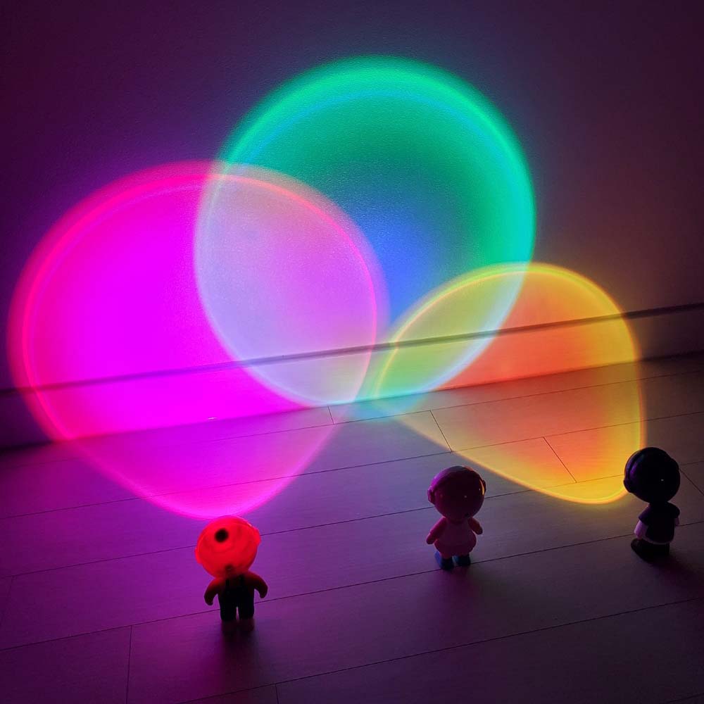젤센 우주아이돌 썬셋 LED 무선 조명 램프 / RGB 7가지 색상 / 노을 무드등 캠핑 차박 인테리어 캐릭터 디자인 특허 - 상세 이미지 5