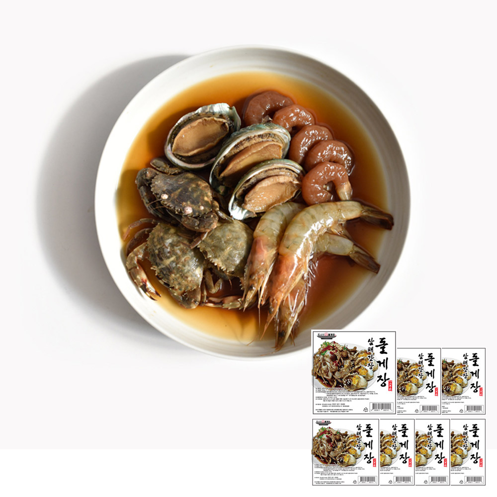 도시락 삼채돌게장 간장게장 3kg 7팩 삼채 돌게 양념간장 꽃게 감칠맛 밥도둑 - 상세 이미지 4