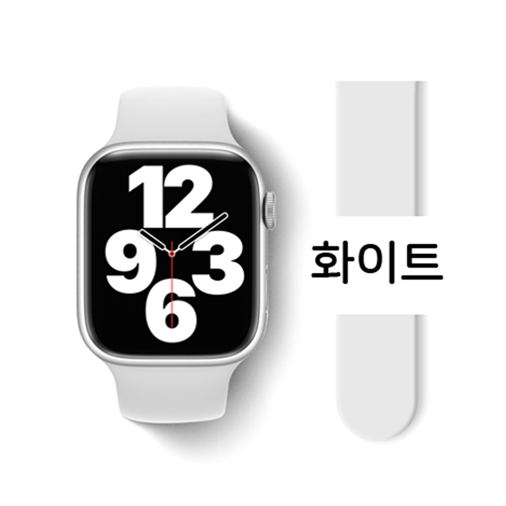 애플워치 8 7 6 SE2 SE 호환 시계줄 실리콘 스트랩 밴드 이미지 6