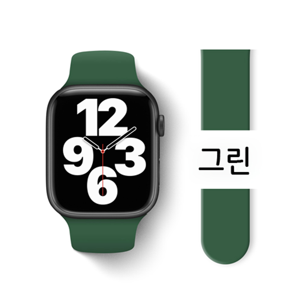 애플워치 8 7 6 SE2 SE 호환 시계줄 실리콘 스트랩 밴드 이미지 7