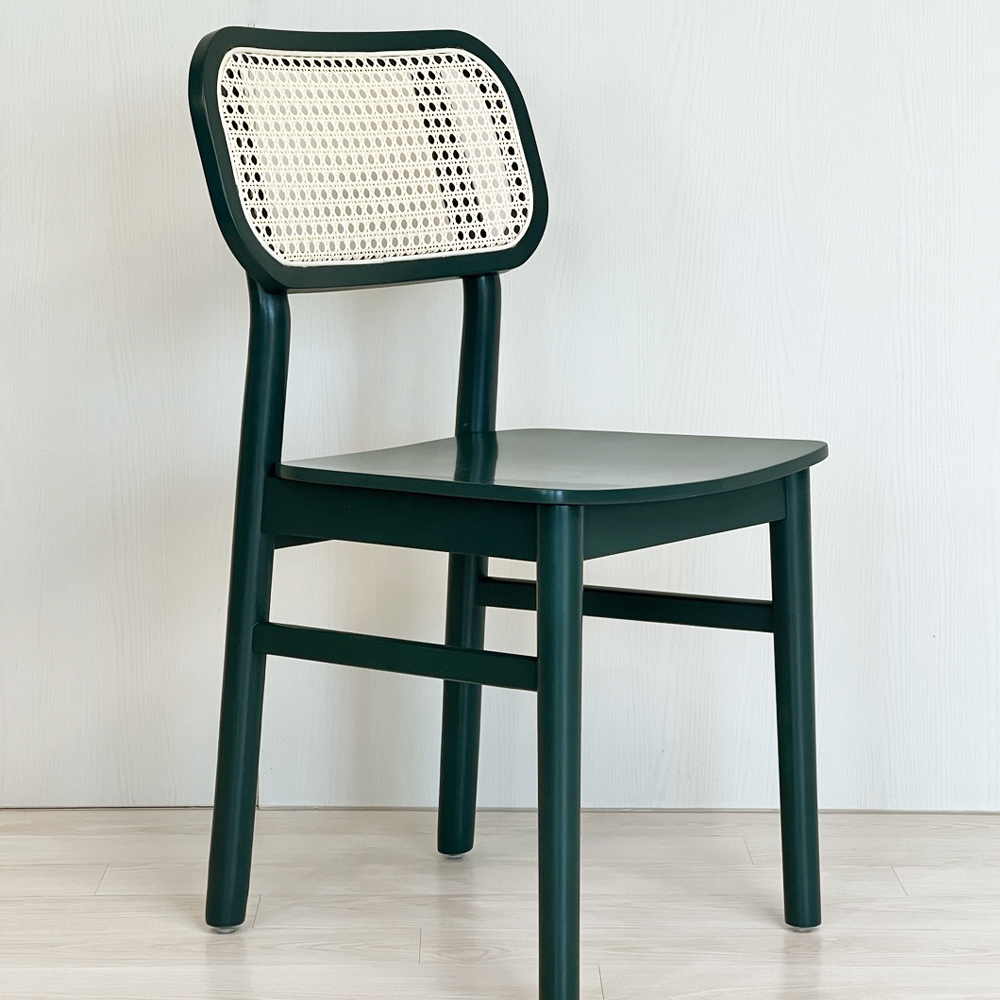 자야캠핑 카야니 천연 원목 카페 라탄 식탁 의자 4COLOR