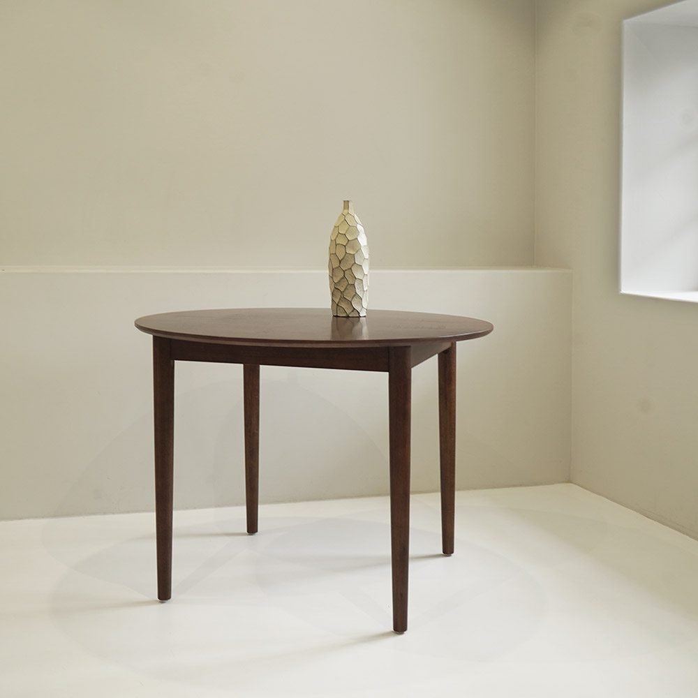 자야캠핑 포르보 월넛 원목 카페 레트로 2인 4인 식탁 원형테이블