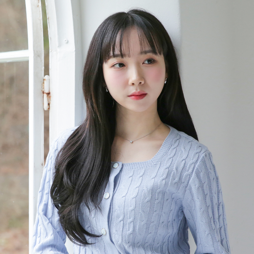 여성 반가발 피스 씨컬펌 똑딱이 긴머리 가발 - 상세 이미지 5