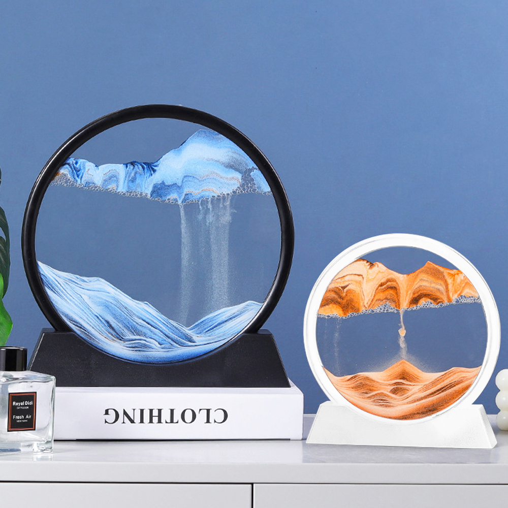 모래멍 모래시계 3D슬로우 샌드아트 액자 프레임 2종 오브제 선물 인테리어 소품 장식 : 문스1992s