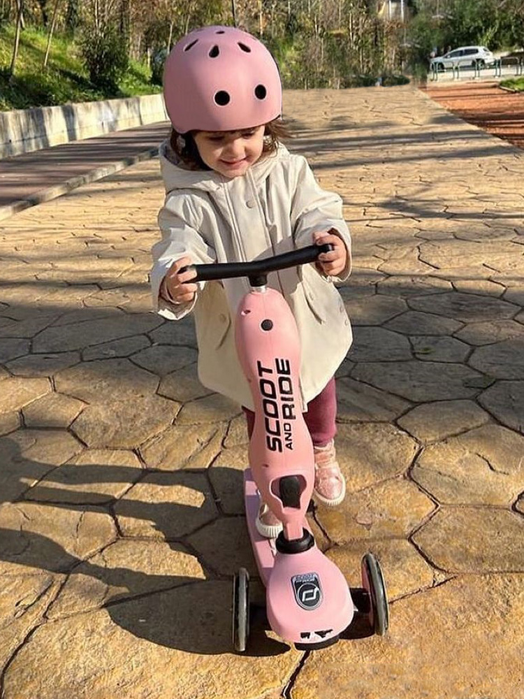 스쿳앤라이드 킥1(로즈)+헬멧M 세트 유아킥보드 어린이 씽씽카