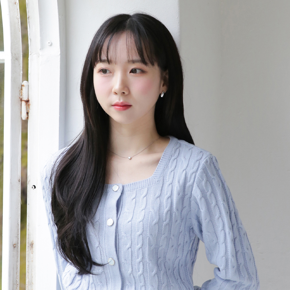 여성 반가발 피스 씨컬펌 똑딱이 긴머리 가발 - 상세 이미지 2