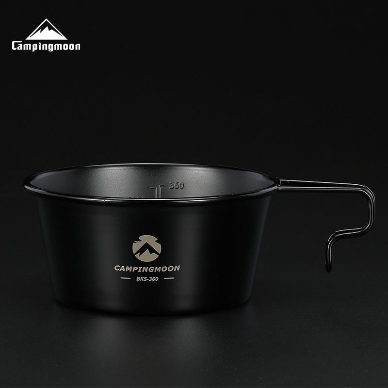 캠핑문 304 스테인레스 깊은 시에라컵 블랙 450ml BKS-360