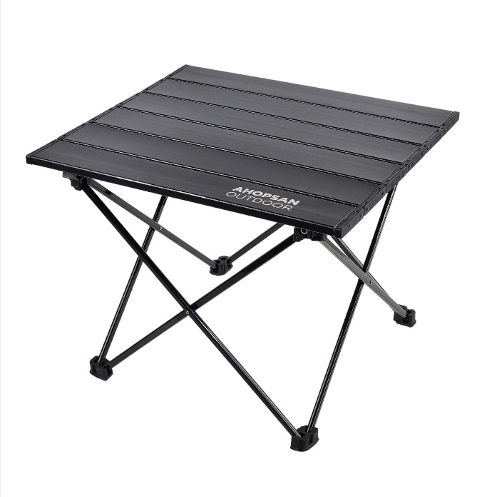 아홉산캠핑 접이식 차박 경량 캠핑테이블 파우치포함 롤테이블 소형