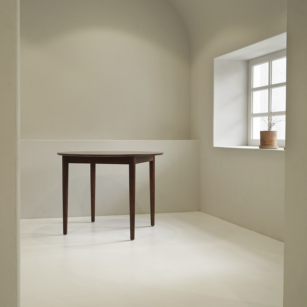 자야캠핑 포르보 월넛 원목 카페 레트로 2인 4인 식탁 원형테이블