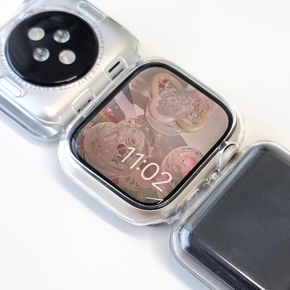 애플워치 풀커버 케이스 11 10 9 7 8 SE2 3 강화유리 액정보호