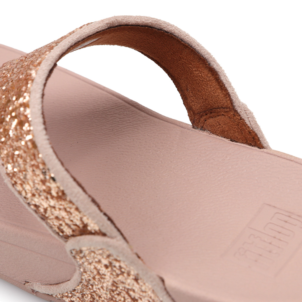 핏플랍 루루 토포스트 글리터 쪼리 플립플랍 로즈골드