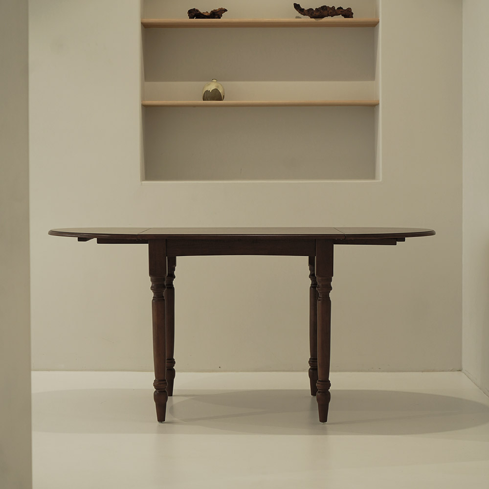 자야캠핑 코콜라 월넛 원목 폴딩 접이식 확장형 2인 4인 6인 식탁 테이블 1600