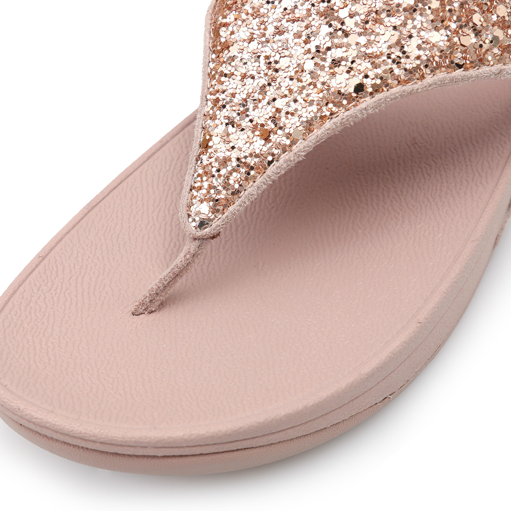 핏플랍 루루 토포스트 글리터 쪼리 플립플랍 로즈골드