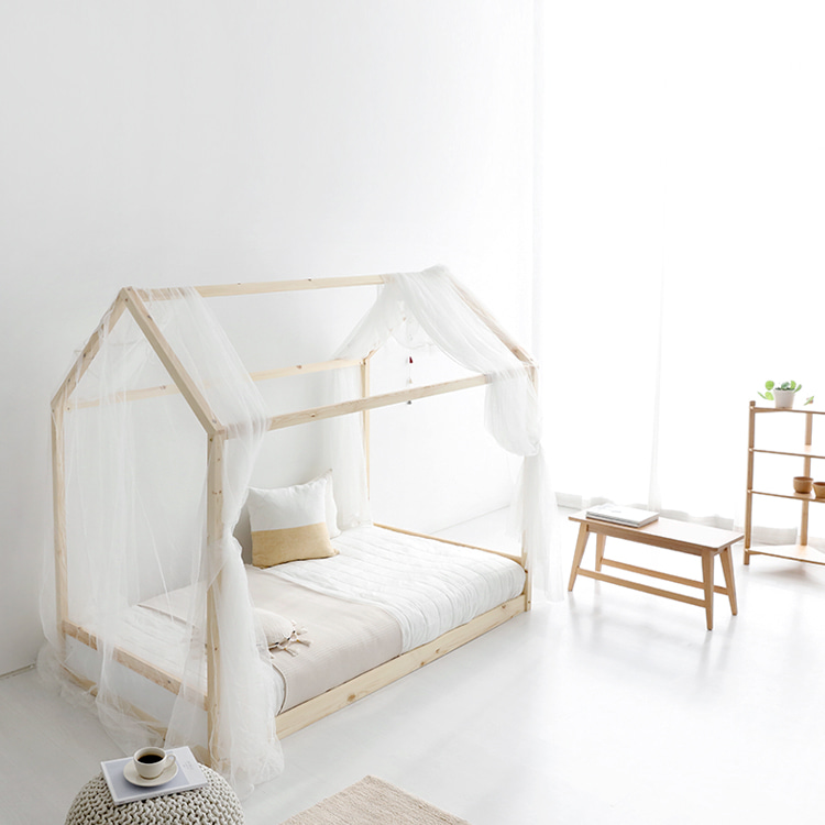 초등학생 침대 초등여아 어린이 캐노피 공주 침대 원목