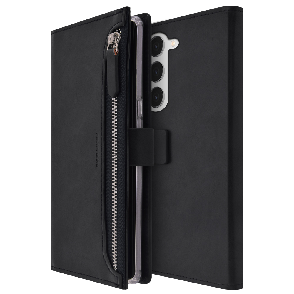 갤럭시 S23 FE 지갑형 다이어리 가죽 네이비 케이스 - 상세 이미지 2