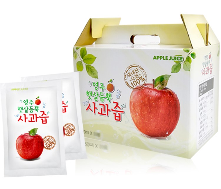 햇살 담은 사과즙 영주 생사과즙 임산부 노슈가 농협 듬뿍 가득 100ml 30팩 이미지 3