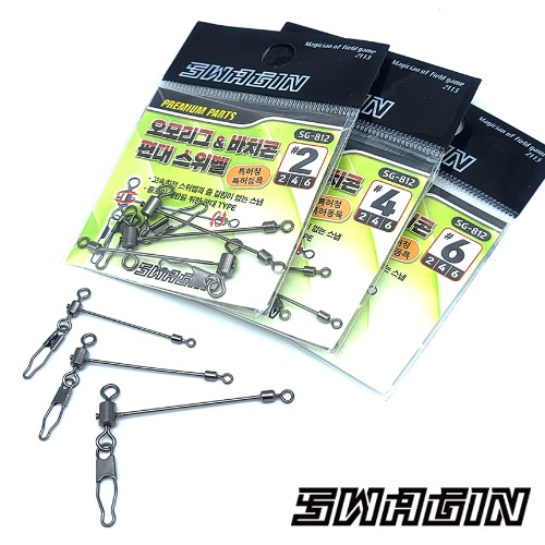 백경 SG-812 오모리그 바치콘 편대 스위벨 한치 쭈꾸미 스냅 채비 - 상품 이미지
