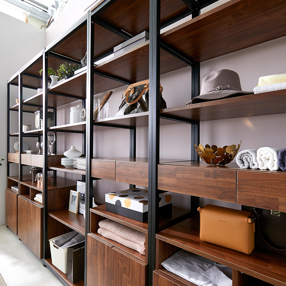 빌트라인 진열장 5단 장식 선반 거실 서재 철제