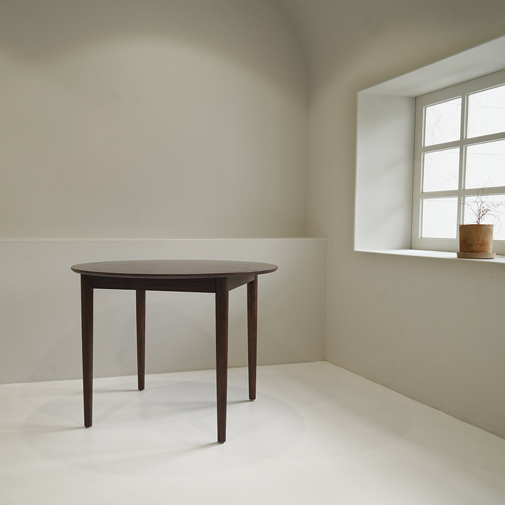 자야캠핑 포르보 월넛 원목 카페 레트로 2인 4인 식탁 원형테이블