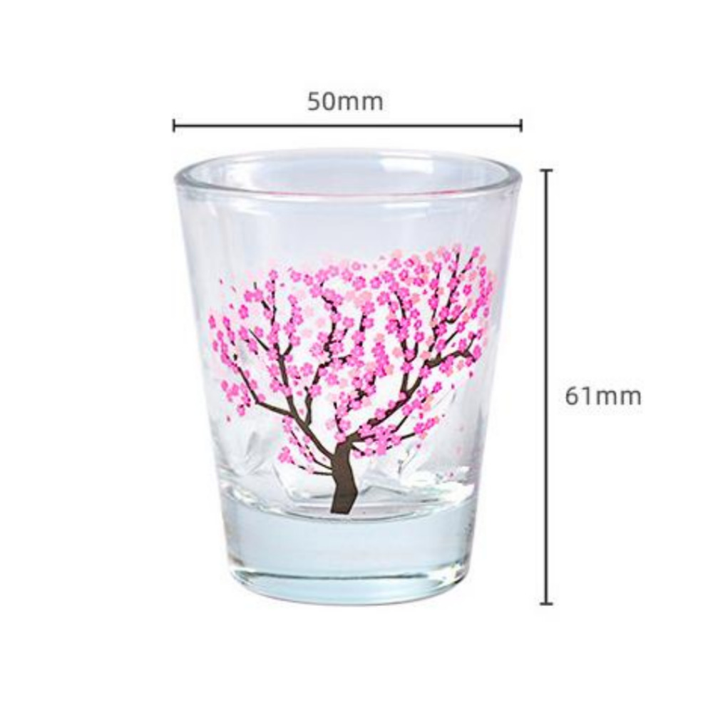 1+1 벚꽃 변색 소주잔 색이 변하는 꽃피는 술잔 선물 세트 이미지 8