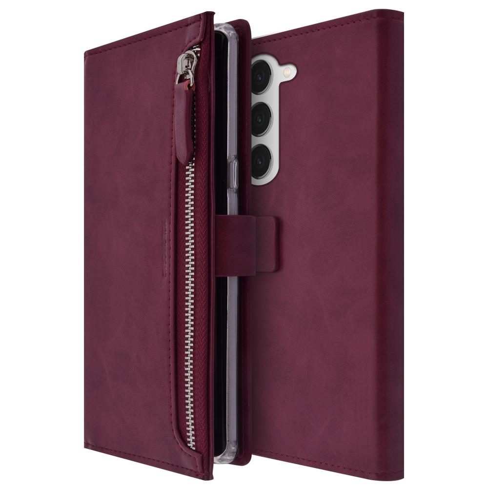 갤럭시 S23 FE 지갑형 다이어리 가죽 네이비 케이스 - 상세 이미지 3