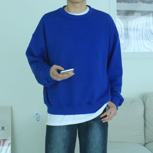 남자맨투맨 남자 오버핏 긴팔티 커플맨투맨 착용 후기 | 사이즈/핏 총정리 - 상품 이미지 4