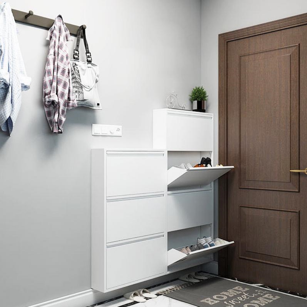 틈새신발장 초슬림 슬라이딩 철제 원룸 수납 서랍장