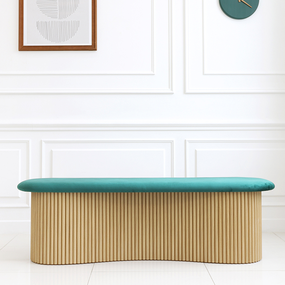 라임 2인용 벨벳 패브릭 템바보드 식탁벤치의자 인테리어 카페 벤치 1200 CL435