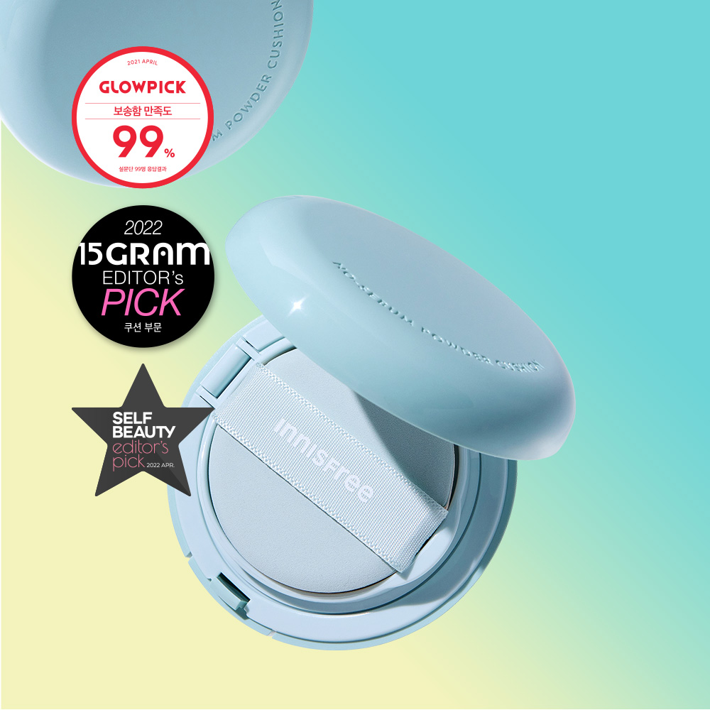 이니스프리 노세범 파우더 쿠션 SPF35 PA++ 14g / 커버 48시간지속 새미매트 이미지 3