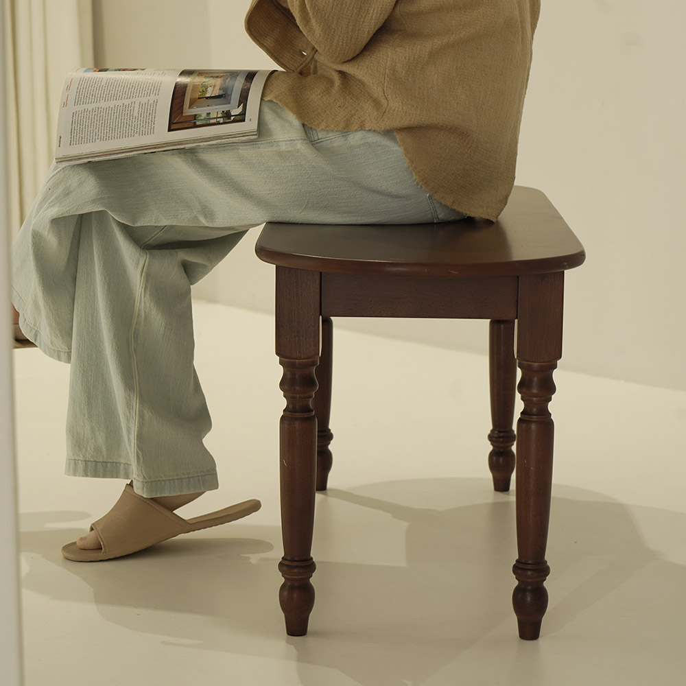 자야캠핑 코콜라 월넛 천연 원목 의자 벤치