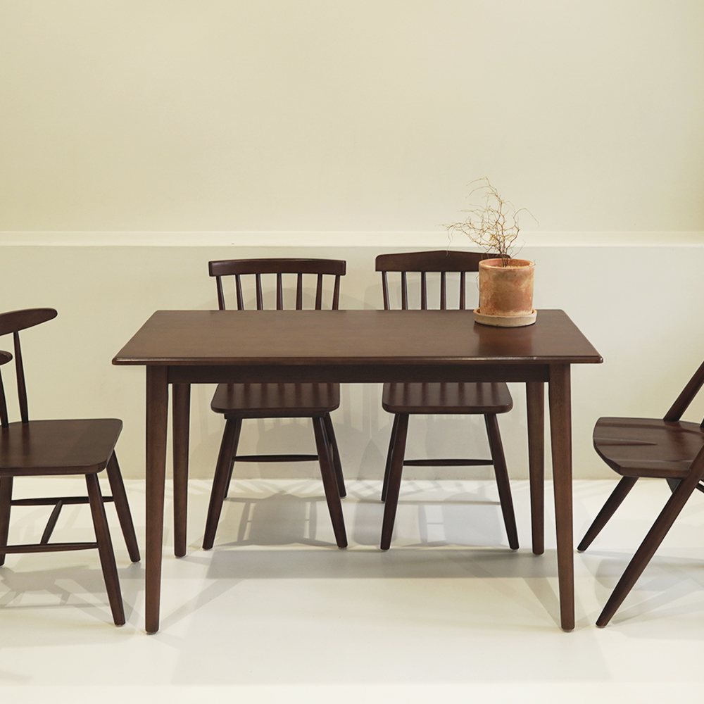 자야캠핑 포르보 월넛 원목 직사각형 2인 4인 식탁 테이블 1200